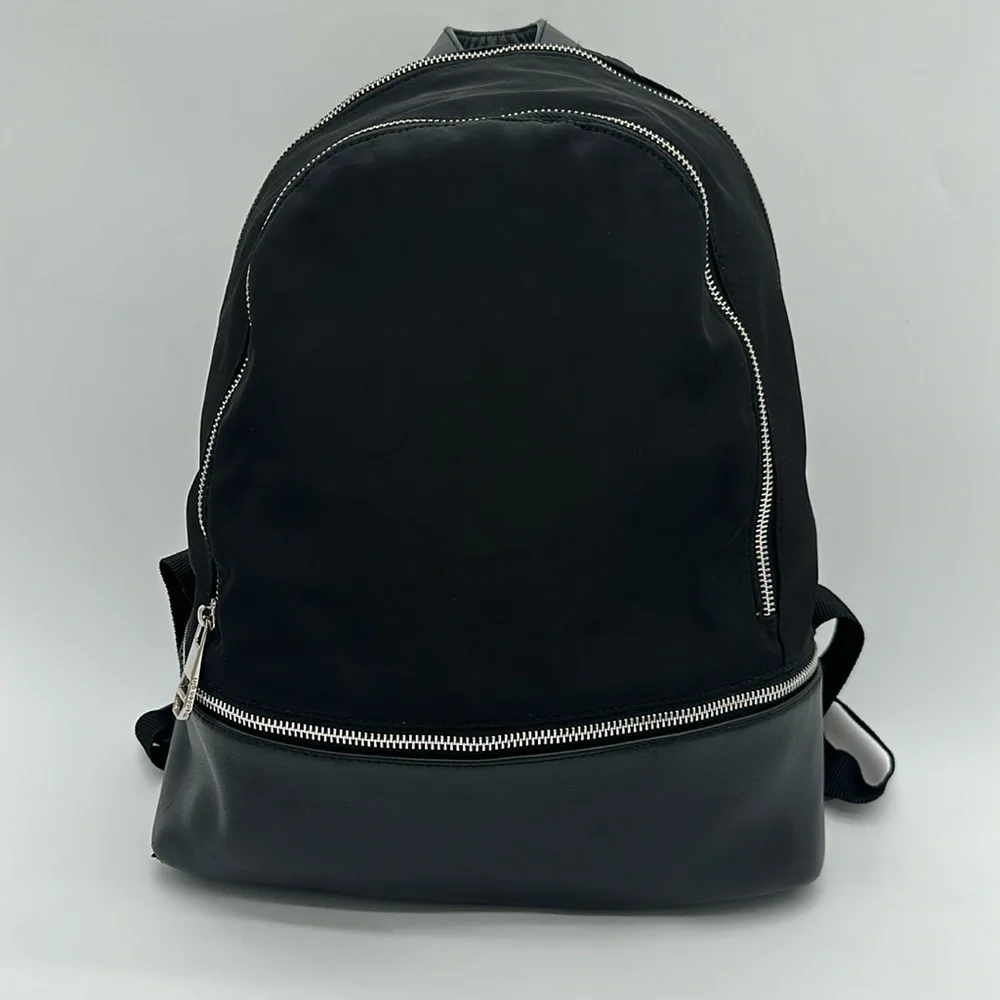 Madden Girl Backpack Black 2 Zip Sections Logo Padded Strap